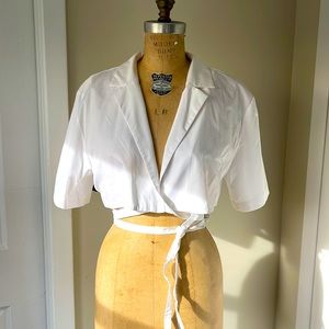 Cropped wrap blouse by Zara